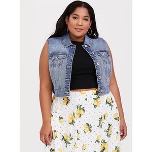 torrid cropped denim jacket